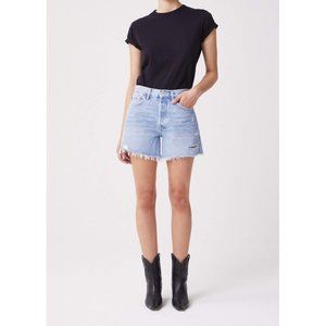 AGOLDE Parker Long Loose Fit Vintage Short in Swapmeet